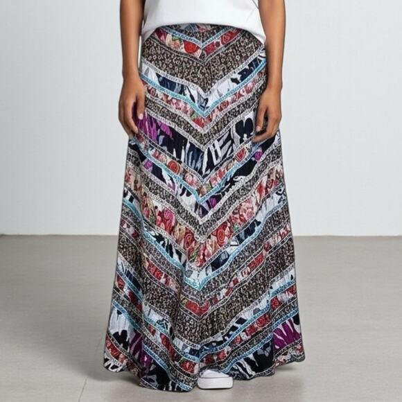 Free People Intricate Patchwork Skirt - Picture 1 of 7